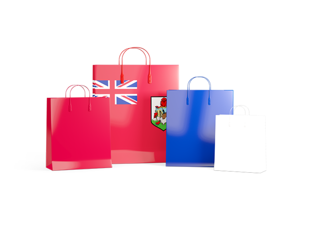 Shopping bags with flag. Download flag icon of Bermuda at PNG format