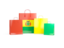 Bolivia. Shopping bags with flag. Download icon.