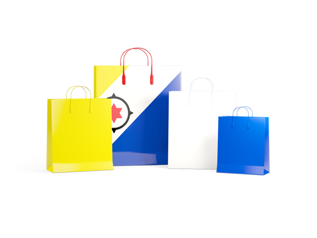 Shopping bags with flag. Download flag icon of Bonaire at PNG format