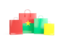 Burkina Faso. Shopping bags with flag. Download icon.