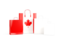 Canada. Shopping bags with flag. Download icon.