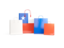 Chile. Shopping bags with flag. Download icon.