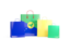 Christmas Island. Shopping bags with flag. Download icon.