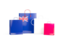 Cook Islands. Shopping bags with flag. Download icon.