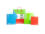 Equatorial Guinea. Shopping bags with flag. Download icon.