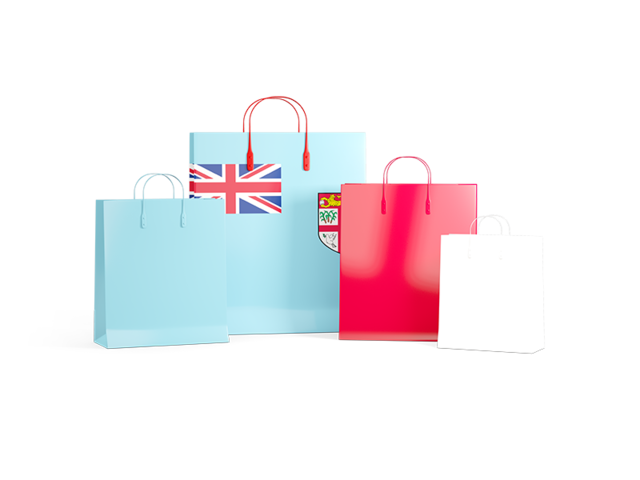 Shopping bags with flag. Download flag icon of Fiji at PNG format