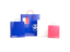 French Southern and Antarctic Lands. Shopping bags with flag. Download icon.