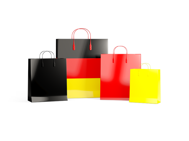 Shopping bags with flag. Download flag icon of Germany at PNG format