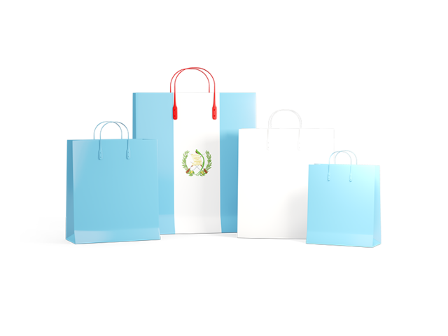 Shopping bags with flag. Download flag icon of Guatemala at PNG format