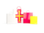 Guernsey. Shopping bags with flag. Download icon.