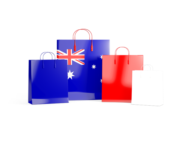 Shopping bags with flag. Download flag icon of Heard Island at PNG format