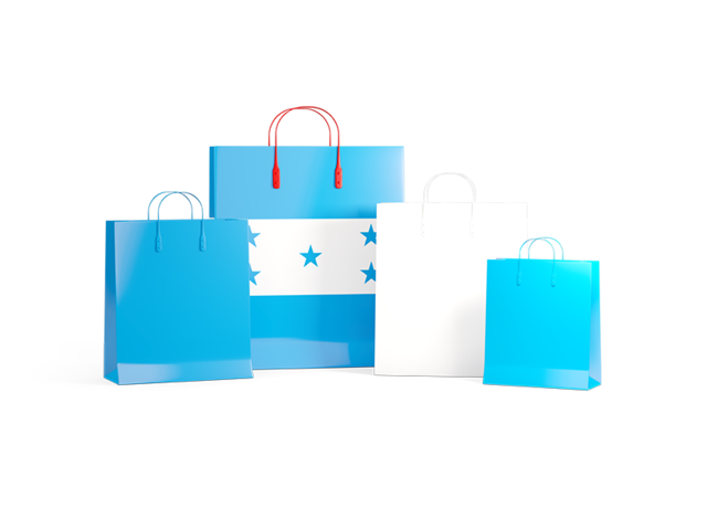Shopping bags with flag. Download flag icon of Honduras at PNG format