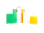 Ireland. Shopping bags with flag. Download icon.