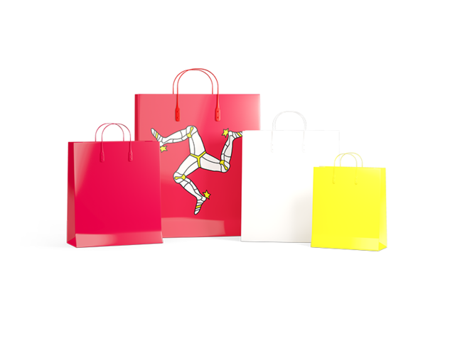 Shopping bags with flag. Download flag icon of Isle of Man at PNG format