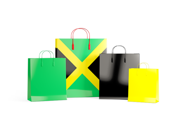 Shopping bags with flag. Download flag icon of Jamaica at PNG format