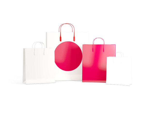 Shopping bags with flag. Download flag icon of Japan at PNG format