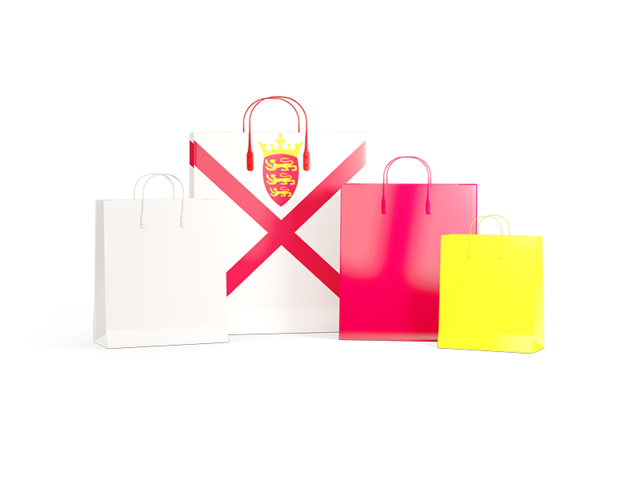 Shopping bags with flag. Download flag icon of Jersey at PNG format