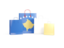 Kosovo. Shopping bags with flag. Download icon.