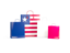 Liberia. Shopping bags with flag. Download icon.