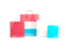 Luxembourg. Shopping bags with flag. Download icon.