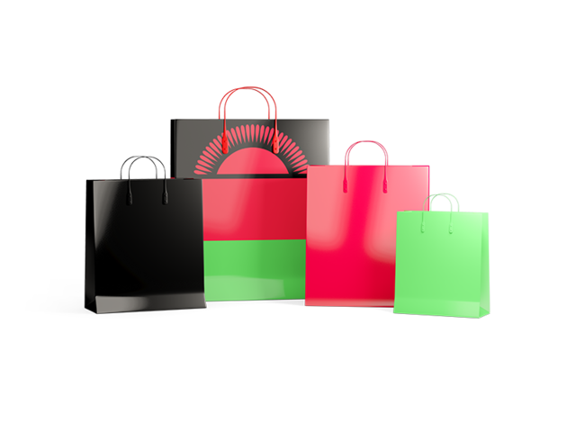 Shopping bags with flag. Download flag icon of Malawi at PNG format