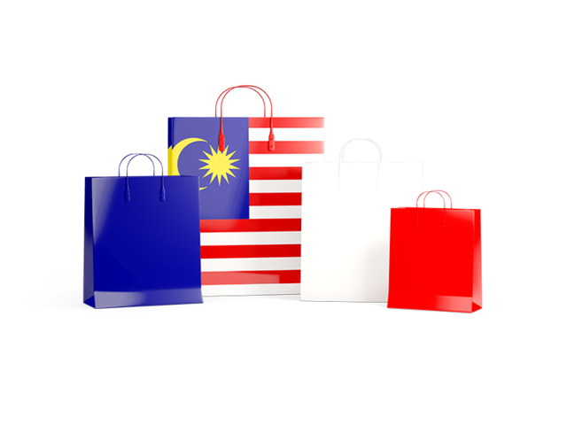 Shopping bags with flag. Download flag icon of Malaysia at PNG format