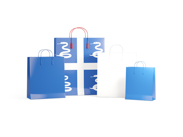 Shopping bags with flag. Download flag icon of Martinique at PNG format