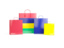 Mauritius. Shopping bags with flag. Download icon.