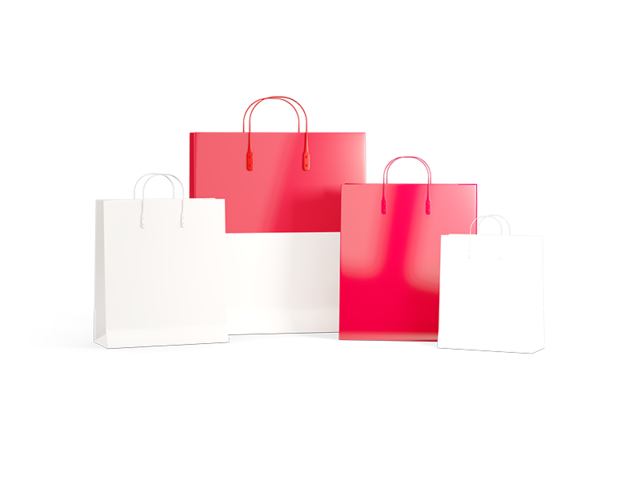Shopping bags with flag. Download flag icon of Monaco at PNG format
