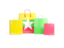 Myanmar. Shopping bags with flag. Download icon.