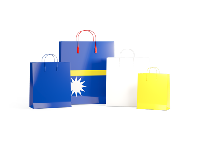 Shopping bags with flag. Download flag icon of Nauru at PNG format