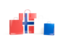 Norway. Shopping bags with flag. Download icon.