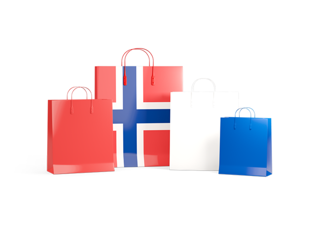 Shopping bags with flag. Download flag icon of Norway at PNG format