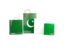 Pakistan. Shopping bags with flag. Download icon.