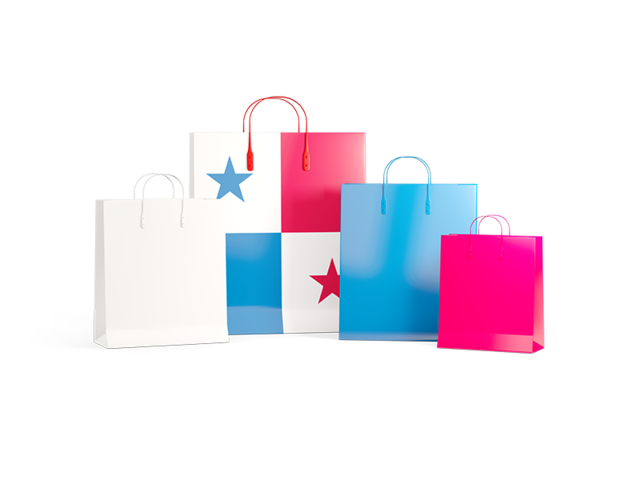 Shopping bags with flag. Download flag icon of Panama at PNG format