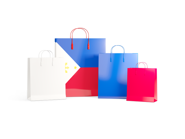 Shopping bags with flag. Download flag icon of Philippines at PNG format