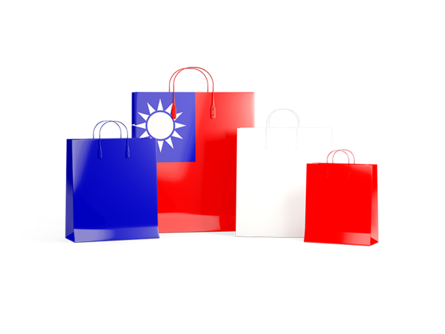 Shopping bags with flag. Download flag icon of Taiwan at PNG format