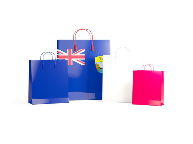 Shopping bags with flag. Download flag icon of Saint Helena at PNG format