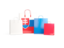 Slovakia. Shopping bags with flag. Download icon.