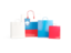 Slovenia. Shopping bags with flag. Download icon.