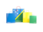 Solomon Islands. Shopping bags with flag. Download icon.