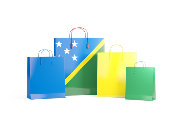 Shopping bags with flag. Download flag icon of Solomon Islands at PNG format