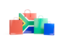 South Africa. Shopping bags with flag. Download icon.