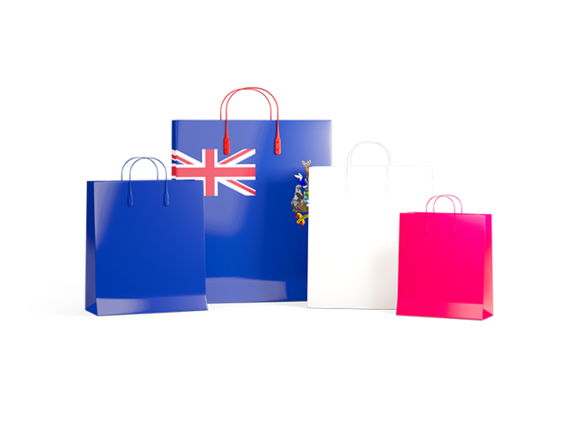 Shopping bags with flag. Download flag icon of South Georgia and the South Sandwich Islands at PNG format