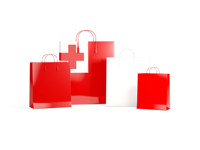 Shopping bags with flag. Download flag icon of Tonga at PNG format