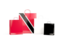 Trinidad and Tobago. Shopping bags with flag. Download icon.