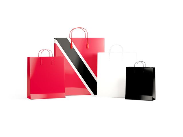 Shopping bags with flag. Download flag icon of Trinidad and Tobago at PNG format