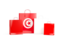 Tunisia. Shopping bags with flag. Download icon.