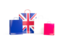 United Kingdom. Shopping bags with flag. Download icon.