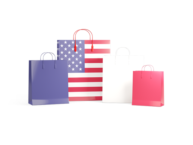 Shopping bags with flag. Download flag icon of United States of America at PNG format